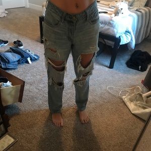 Ripped boyfriend jeans